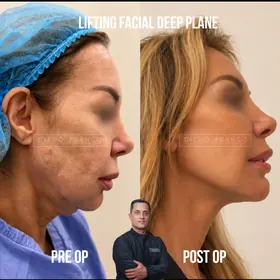 Deep plane facelift before and after result
