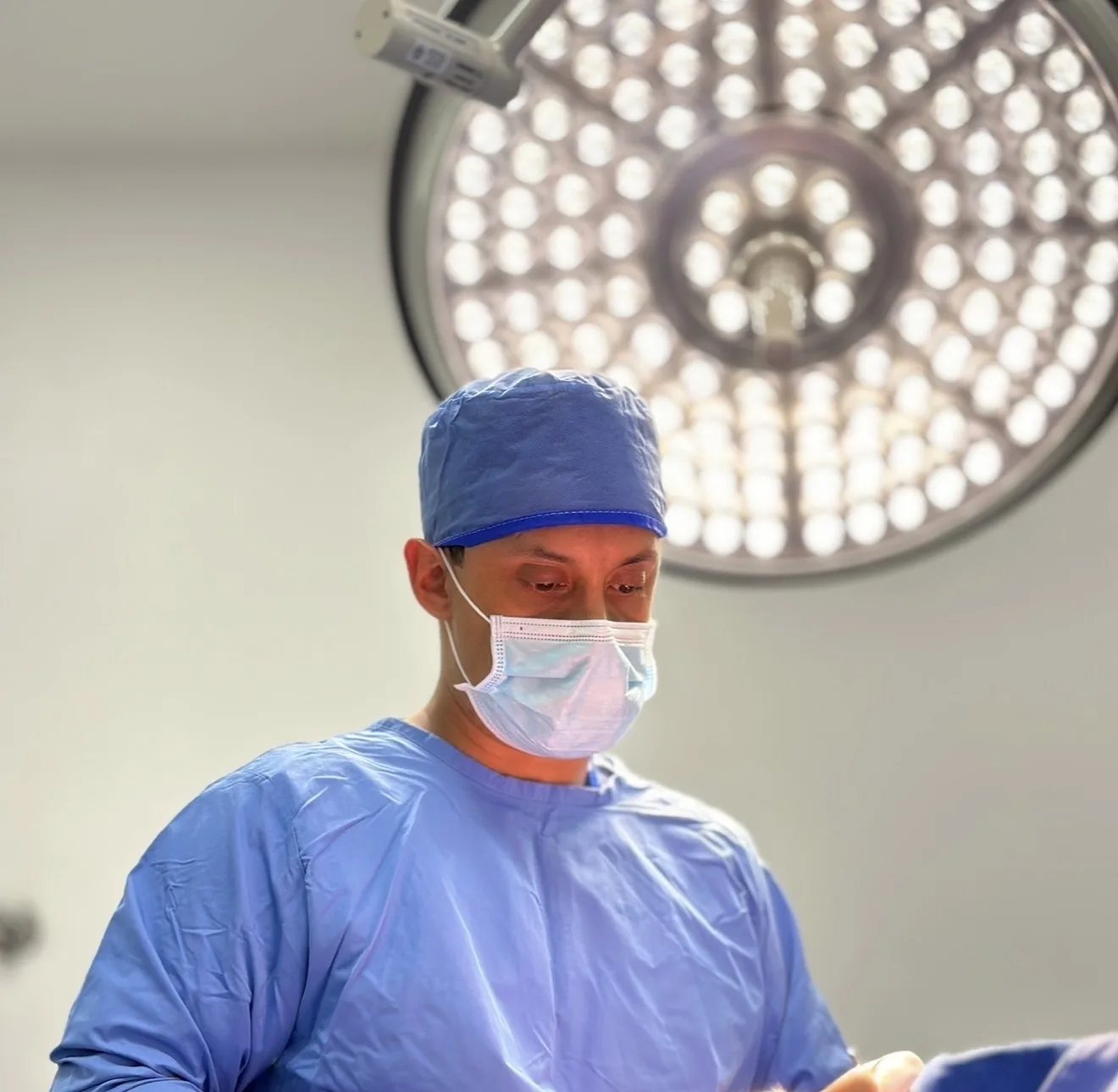 Dr. Diego Franco in the operating room
